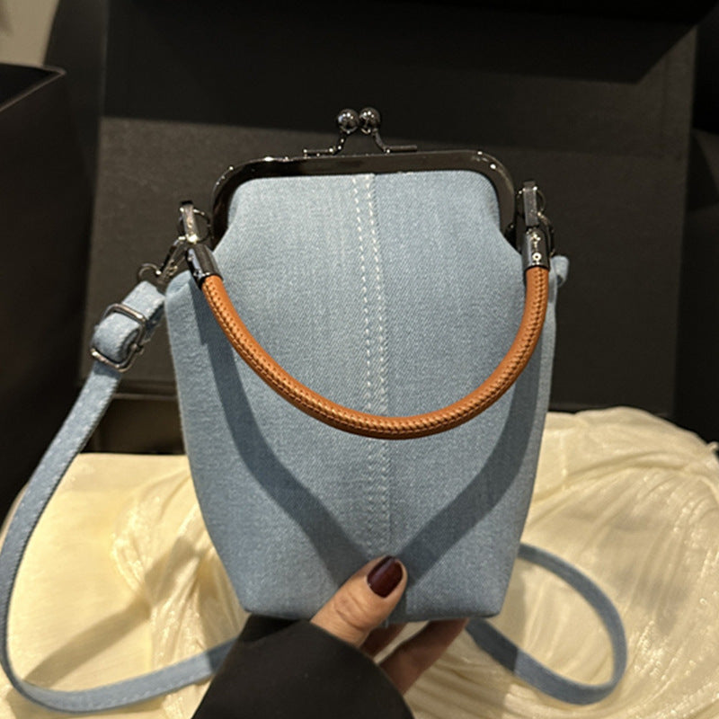 Damen Designer Handtasche im minimalistischen Denim-Stil Nord Taschen