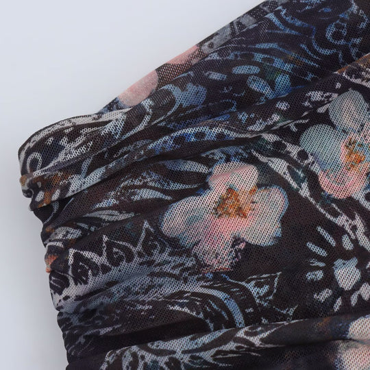 Damen Asymmetrisches One-Shoulder Kleid mit langem Ärmel und Stufenrock Nord Taschen