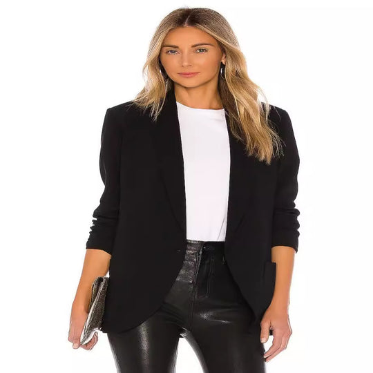 Damen Hochtaillierte vegane Lederhose mit schmaler Passform und leichtem Schlag Nord Taschen