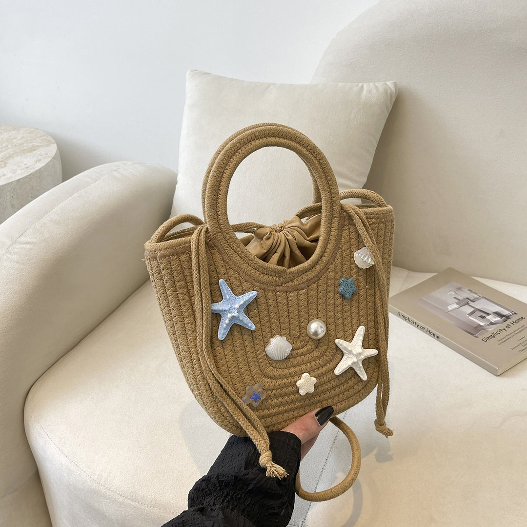 Damen sommerliche Strandtasche mit maritimen Applikationen Nord Taschen