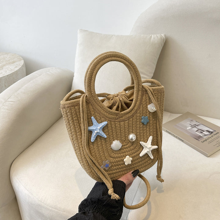 Damen sommerliche Strandtasche mit maritimen Applikationen Nord Taschen