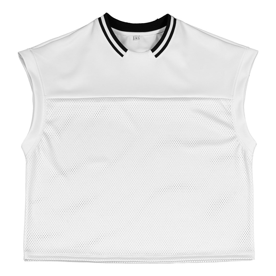 Unisex Atmungsaktives Mesh-Sporttop ohne Ärmel mit geripptem Polokragen Nord Taschen