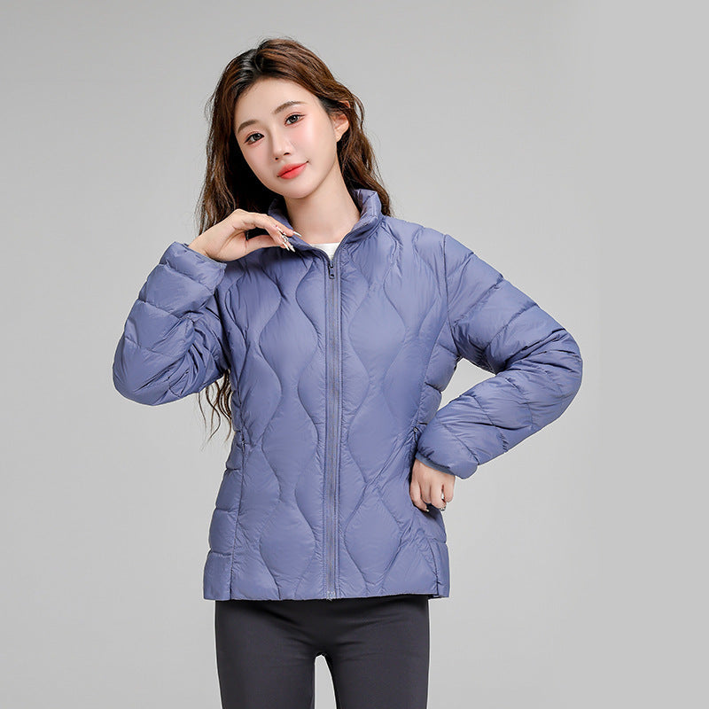 Damen gesteppte Thermo-Kapuzenjacke mit diamantförmiger Steppung Nord Taschen