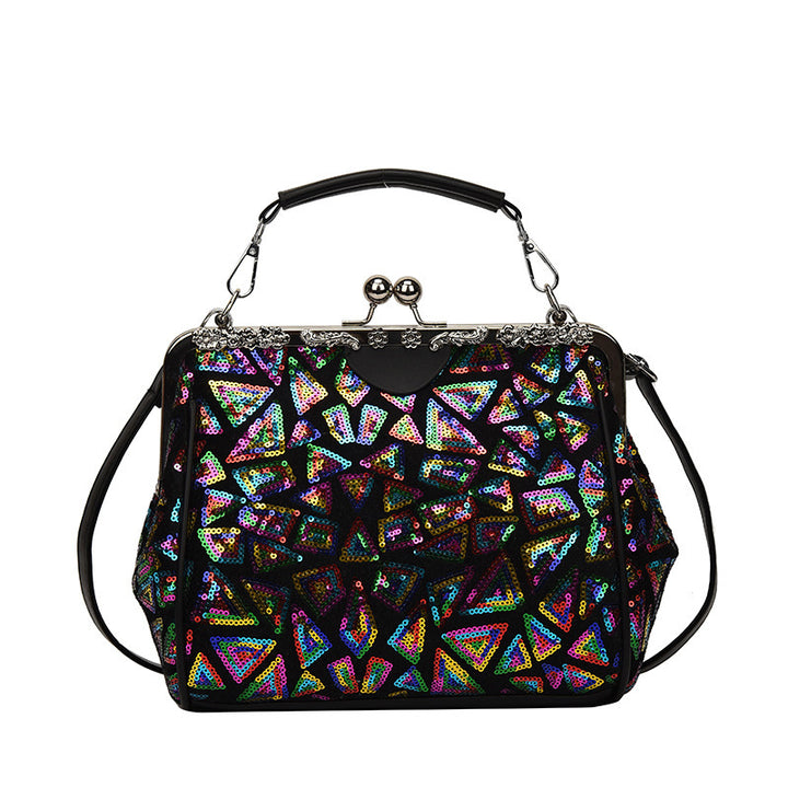Damen stilvolle Abendtasche mit Glitter-Applikationen Nord Taschen