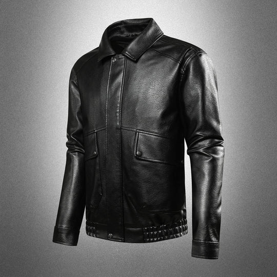 Herren Premium Kunstlederjacke mit praktischen Taschen Nord Taschen
