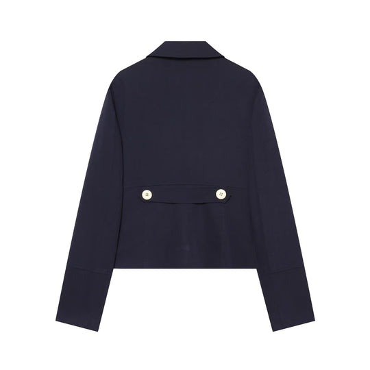 Damen kurze Feldjacke mit Knopfverschluss, aufgesetzten Taschen und Schulterklappen Nord Taschen