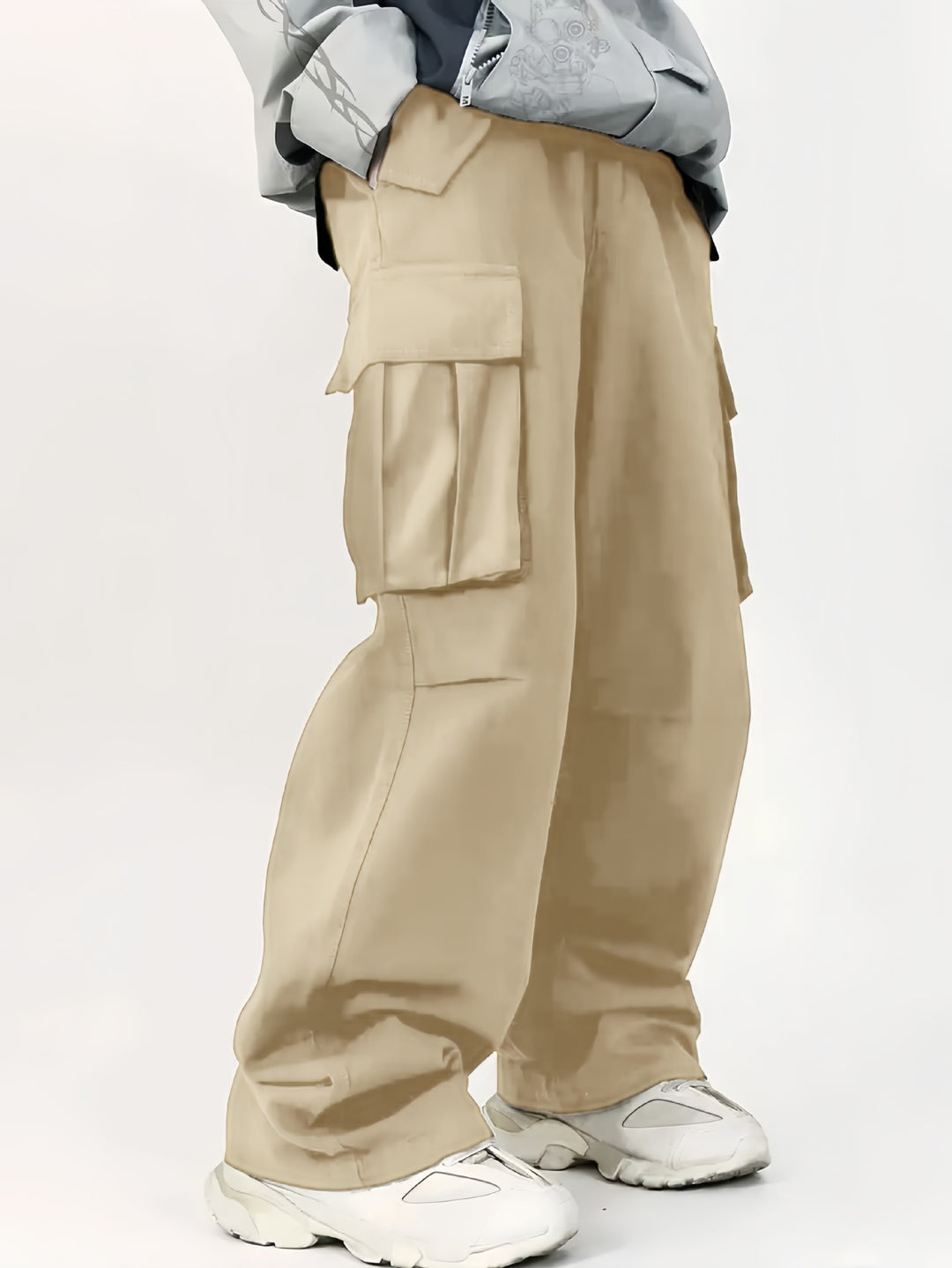 Herren Weite Utility‑Cargohose mit Multifunktions‑Taschen & legerer Baggy‑Passform Nord Taschen