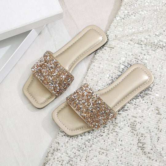 Damen elegante Strass-Pantoletten Nord Taschen