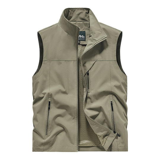 Herren Atmungsaktive Softshell-Utilityweste mit hohem Stehkragen, wasserabweisender Außenlage und mehrfachen Reißverschlusstaschen Nord Taschen