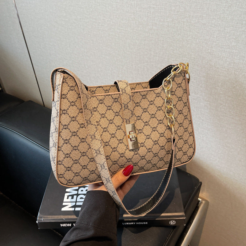 Damen Designer Umhängetasche mit exklusivem Kettenverschluss Nord Taschen
