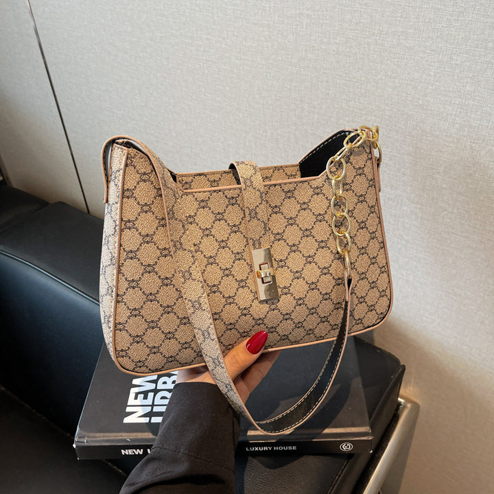 Damen Designer Umhängetasche mit exklusivem Kettenverschluss Nord Taschen