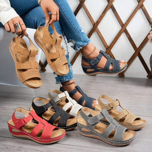 Damen Komfortable Riemensandalen mit anatomischem Fußbett