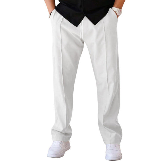 Herren elegante Freizeithose mit geradem Schnitt und klassischen Falten - Vittorelli