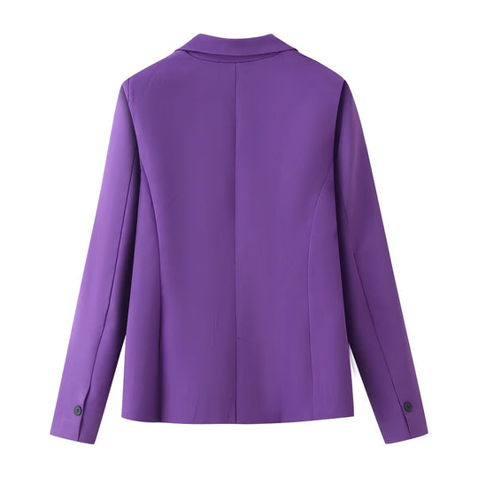 Damen Einreihiger taillierter Blazer mit schmalem Revers und Paspeltaschen Nord Taschen