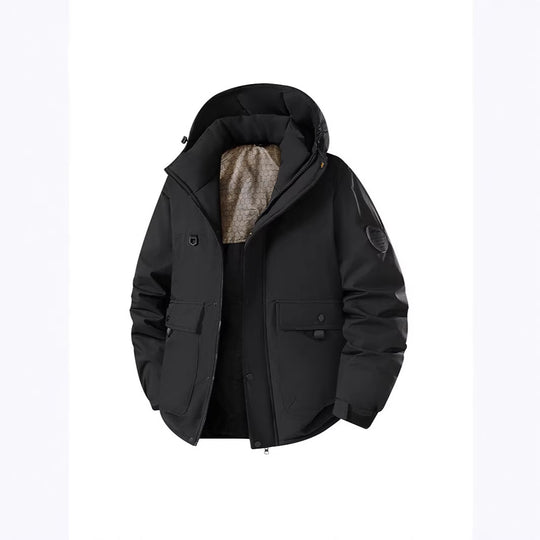 Herren Isolierter Urban-Parka mit Stehkragen und verdeckter Kapuze Nord Taschen