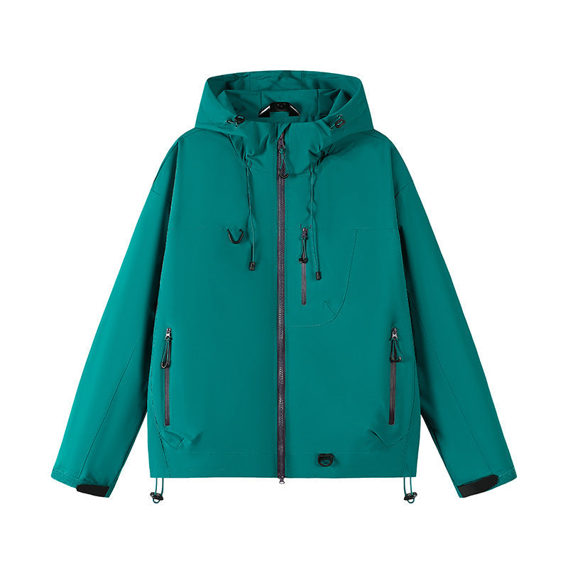 Damen technische Outdoor-Jacke mit Material und verstellbarem Kapuzensystem Avellé