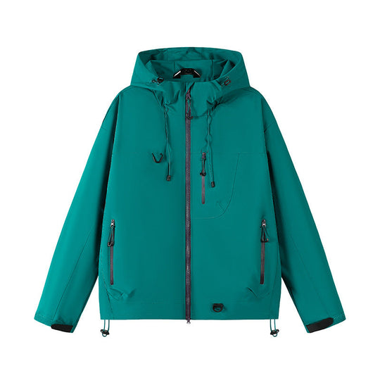 Damen technische Outdoor-Jacke mit Material und verstellbarem Kapuzensystem Avellé