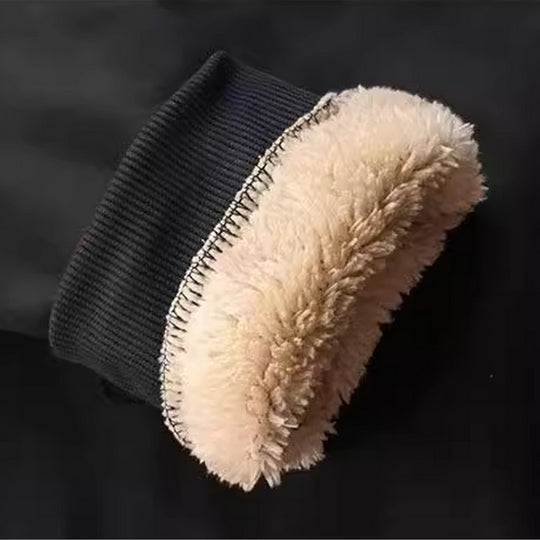 Herren Gefüttertes Rundhals-Sweatshirt mit Teddyfutter & gerippten Bündchen Nord Taschen