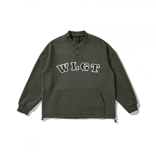 Unisex Oversize-Sweatshirt mit Henley-Knopfleiste, Kängurutasche und Tunnelzugsaum Nord Taschen