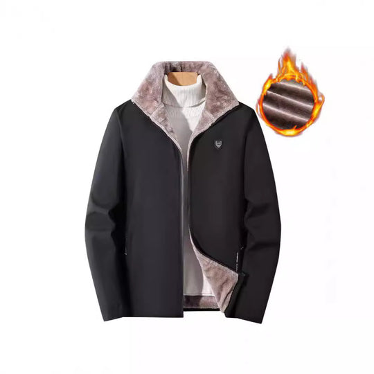 Herren Thermo-Softshelljacke mit durchgehendem Reißverschluss und Teddy-Innenfutter Nord Taschen
