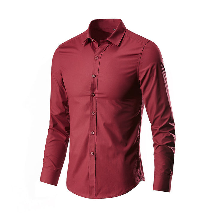 Herren Slim-Fit Businesshemd aus Stretch-Baumwollmix mit Kentkragen Nord Taschen