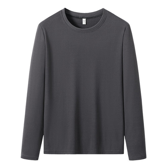 Herren Langärmeliges Rundhals-Basicsweatshirt aus weichem Baumwollmix Nord Taschen