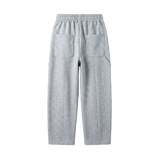 Damen Kurzgeschnittene Sweathose mit elastischem Bund und Ziernähten Nord Taschen