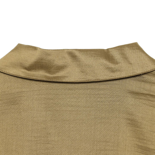 Damen Oversize-Satinbluse mit Hemdkragen, verdeckter Knopfleiste und Manschetten Nord Taschen