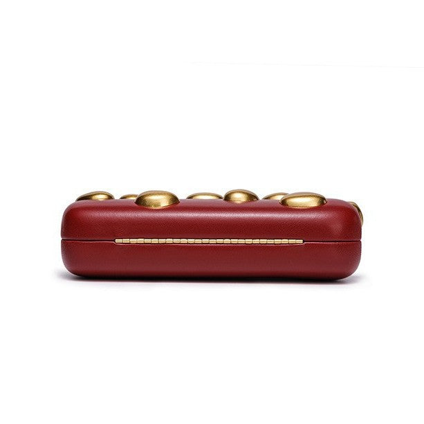 Damen elegante Clutch Tasche mit goldenen Akzenten Nord Taschen