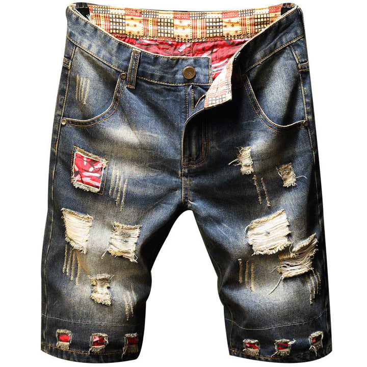 Herren lässige Denim-Shorts im modischen Destroyed-Look