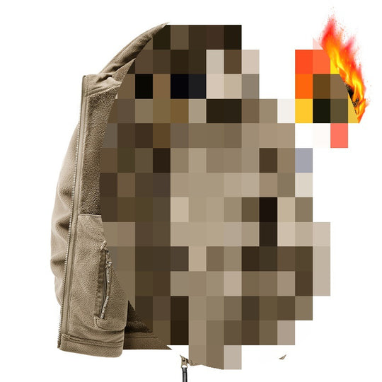 Herren Teddy-Fleece Kapuzenjacke mit wärmender Thermofütterung, Zwei-Wege-Reißverschluss & verdeckten Reißverschlusstaschen Nord Taschen