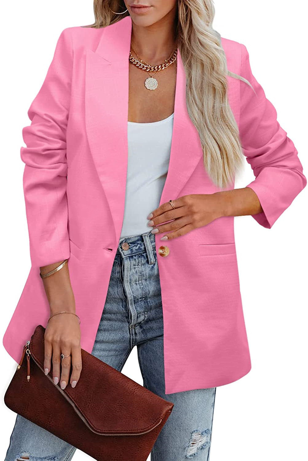 Nord Taschen | Doppelreihiger Blazer mit Gerafften Ärmeln und Taschen