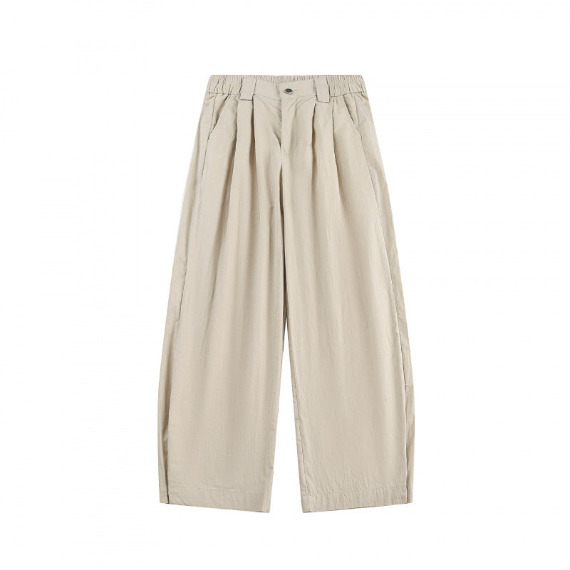 Damen Weite hochgeschnittene Culotte‑Hose mit Bundfalten, elastischem Taillenbund und Eingrifftaschen Nord Taschen