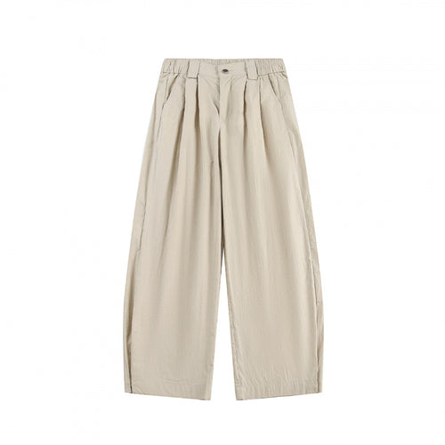 Damen Weite hochgeschnittene Culotte‑Hose mit Bundfalten, elastischem Taillenbund und Eingrifftaschen Nord Taschen