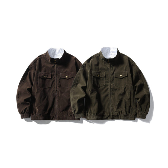 Herren Boxy Field-Blouson aus robustem Canvas mit hohem Stehkragen Nord Taschen