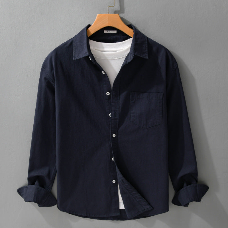 Herren Lässiges Layering-Hemd im Overshirt-Stil mit weichem Baumwollgriff und Brusttasche Nord Taschen