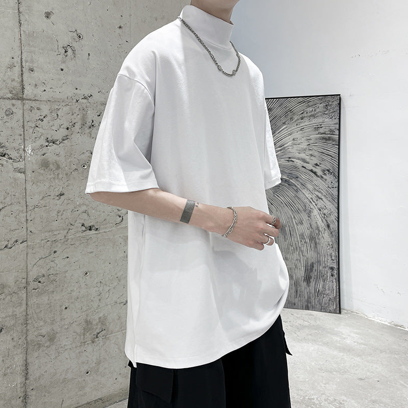 Herren oversized Rollkragen-T-Shirt mit halblangen Ärmeln und lässiger Boxy-Passform Nord Taschen