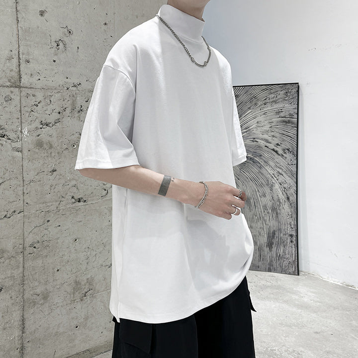Herren oversized Rollkragen-T-Shirt mit halblangen Ärmeln und lässiger Boxy-Passform Nord Taschen