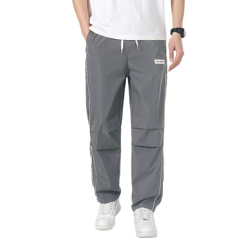 Herren Leichte Technical-Trackhose mit elastischem Bund, Knieabnähern & seitlicher Kontrastpaspel Nord Taschen