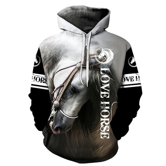Unisex Kapuzenpullover mit kreativem Wolfsmotiv Nord Taschen