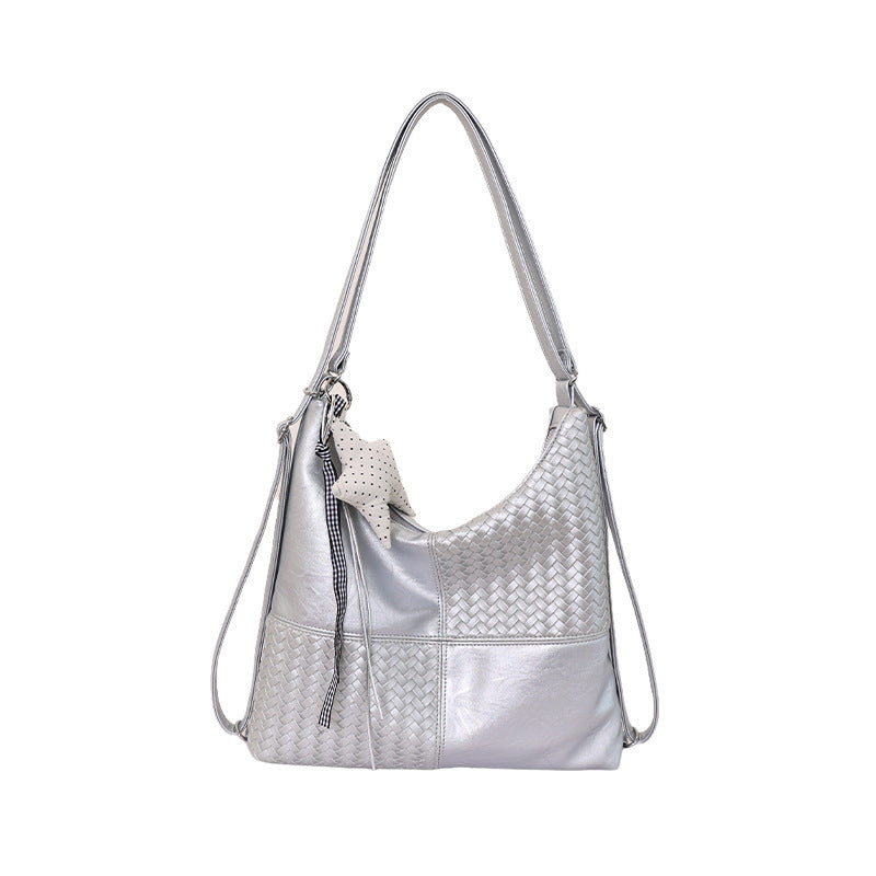 Damen Beuteltasche aus kunstvoll geflochtenem Leder mit elegantem Design Nord Taschen
