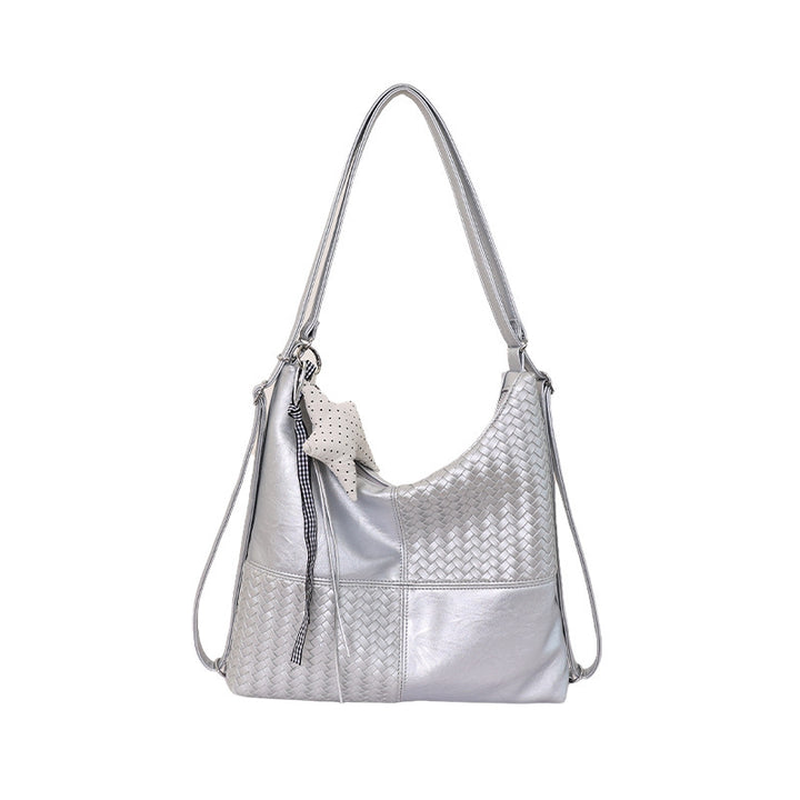 Damen Beuteltasche aus kunstvoll geflochtenem Leder mit elegantem Design Nord Taschen