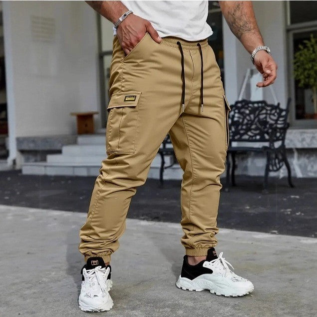 Herren Slim‑Tapered Utility‑Cargohose im Joggerstil mit Klapp- und Reißverschlusstaschen Nord Taschen