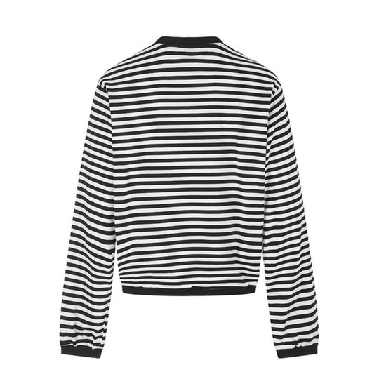 Damen Gestreiftes Sweatshirt mit maritimen Knotenapplikationen Nord Taschen