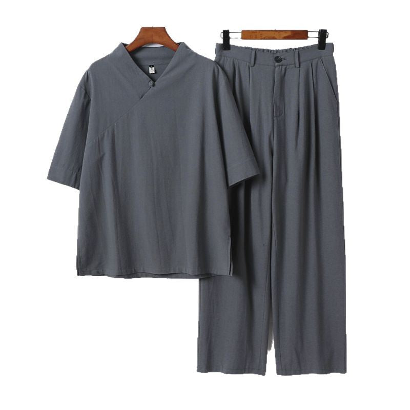 Unisex Locker sitzendes Lounge-Set im Kimono-Stil mit halblangem Arm und elastischer Bundhose Nord Taschen