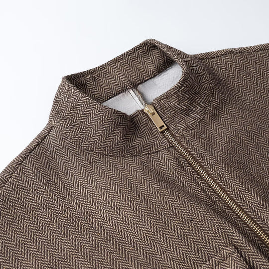 Damen Kurzärmelige Taillierte Übergangsjacke mit Reißverschluss, Tunnelzug und aufgesetzten Brusttaschen Nord Taschen