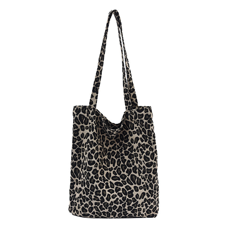 Damen Jute-Shopper mit trendigem Leopardenmuster Nord Taschen