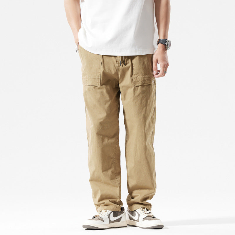 Herren Baggy-Cargo-Hose im Workwear-Look mit elastischem Kordelbund, aufgesetzten Klapptaschen und verstärkten Nähten Nord Taschen