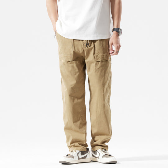 Herren Baggy-Cargo-Hose im Workwear-Look mit elastischem Kordelbund, aufgesetzten Klapptaschen und verstärkten Nähten Nord Taschen