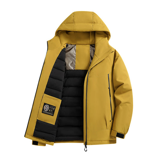 Herren Isolierte Softshell-Parka mit technischer Kapuze, winddichter Außenhülle und Innentaschen Nord Taschen